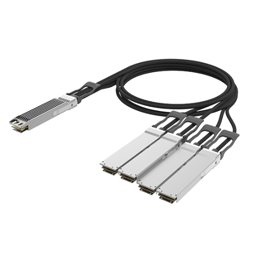 800G Finned Top Twin-port OSFP to 4x200G OSFP Flat Top InfiniBand NDR Breakout Active Copper Cable