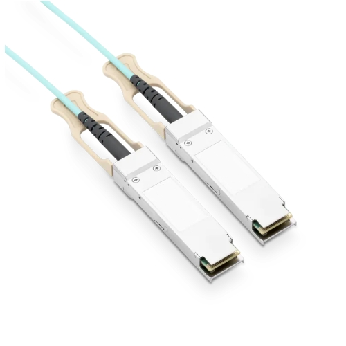 NVIDIA MFS1S50-H001V/MFS1S50-H001E Compatible AOC 1m (3ft) 200G QSFP56 to 2x100G QSFP56 InfiniBand HDR Active Optical Breakout Cable