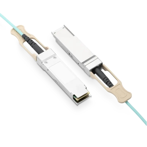 NVIDIA MFS1S50-H001V/MFS1S50-H001E Compatible AOC 1m (3ft) 200G QSFP56 to 2x100G QSFP56 InfiniBand HDR Active Optical Breakout Cable